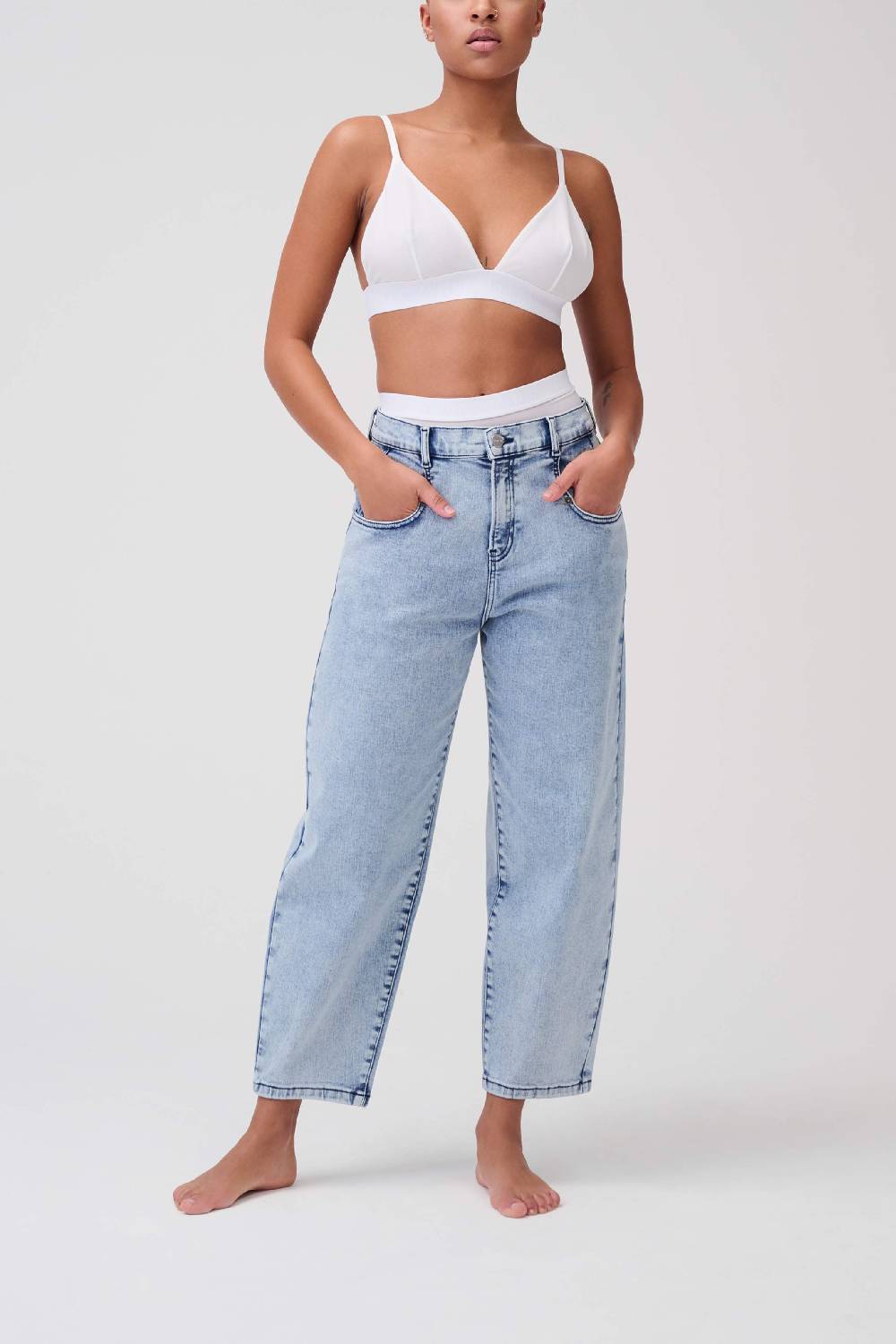 Item M6 Relaxed Denim High Rise Pants Neueste Mode