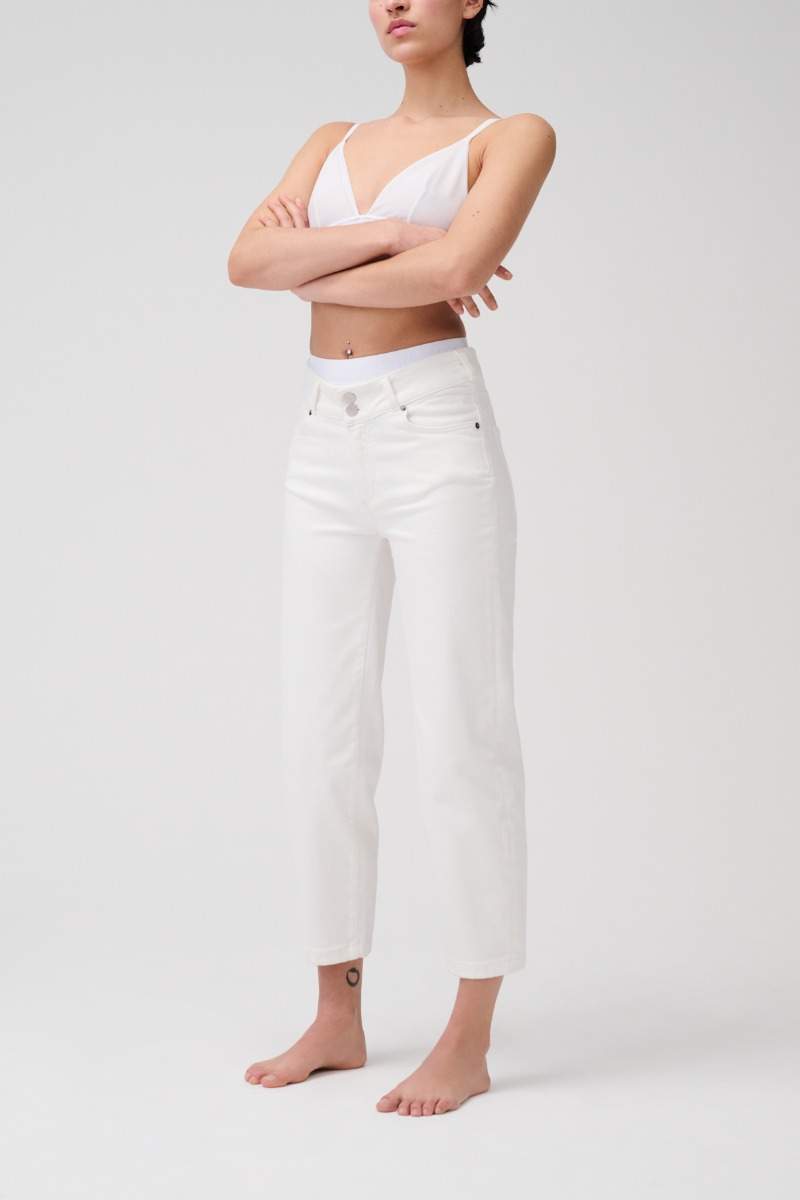 Item M6 Cropped High Rise Denim Online Outlet