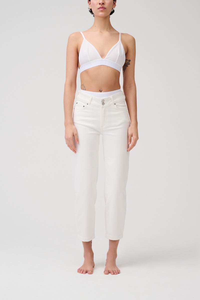 Item M6 Cropped High Rise Denim Online Outlet