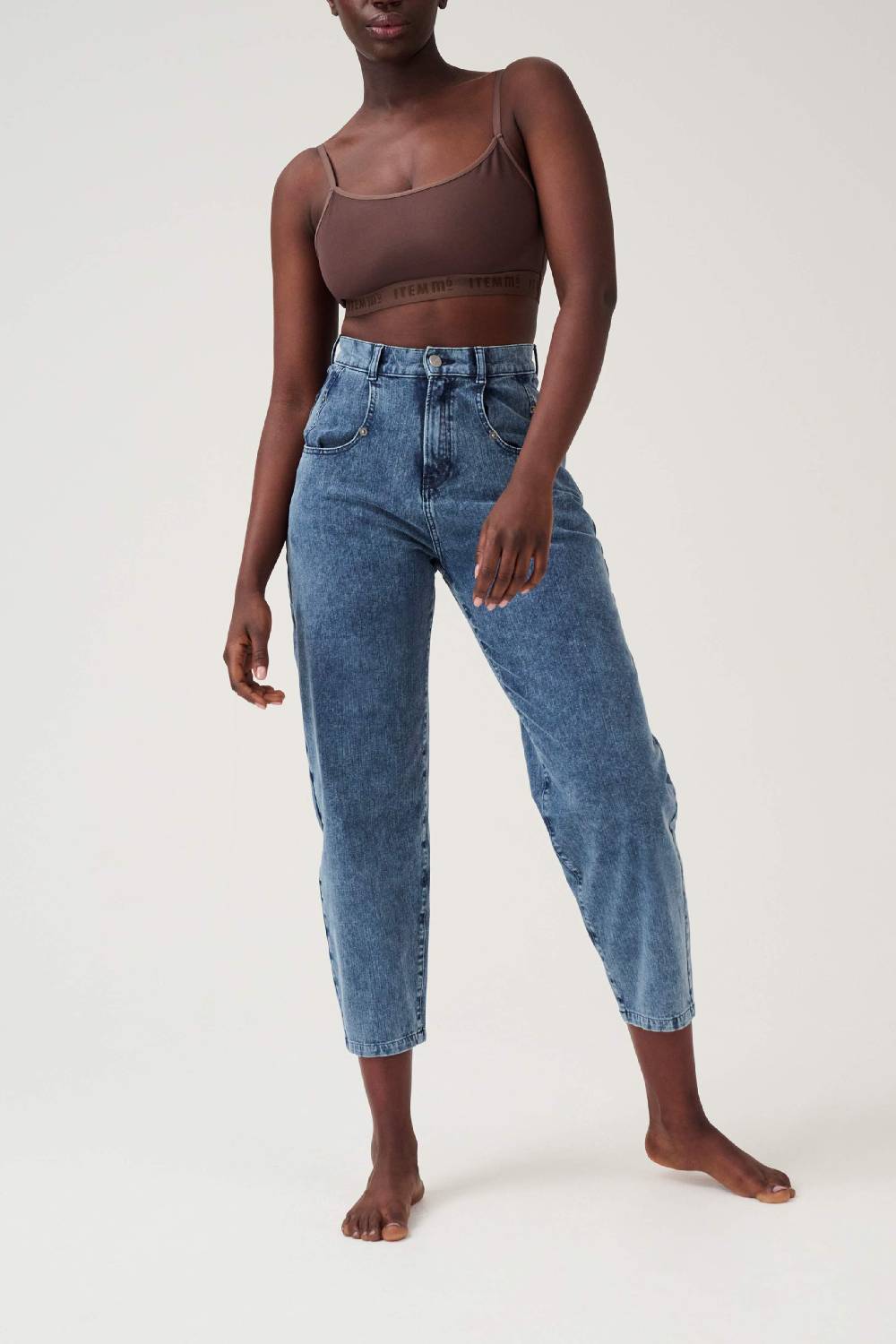 Item M6 Relaxed Denim High Rise Pants Neuheiten