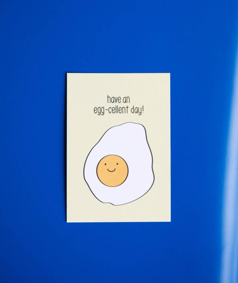 KAUF DICH GLüCKLICH Postkarte A6 Egg mehrfarbig
