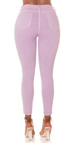 Koucla Sexy Highwaist Jeans "flieder" mit Knopf-Details Zeitlich begrenztes Angebot