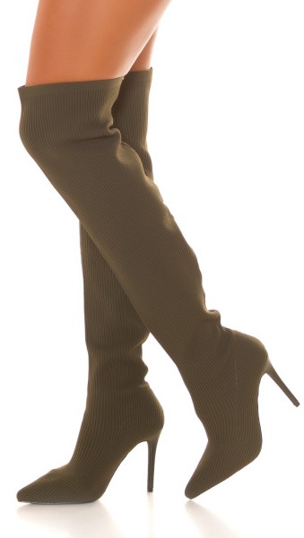 Koucla Sexy Musthave Overknee Stiefel gerippt Neuheiten