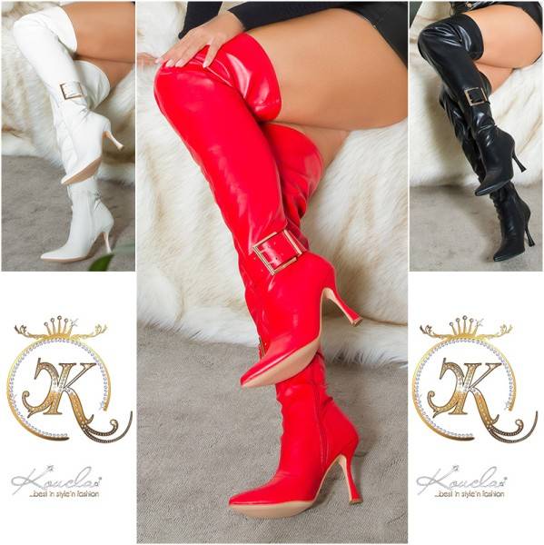 Koucla Sexy Overknees mit Schnalle Sonderangebote