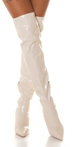 Koucla Soo Sexy! Latexlook Highheel Overknees Super Sparpreis