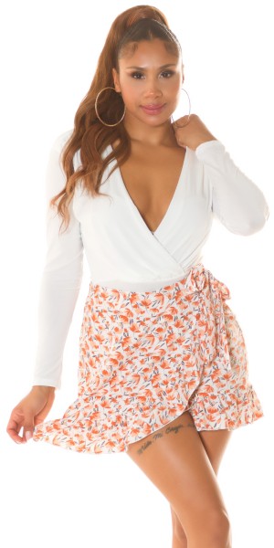 Koucla Sexy Highwaist Skorts mit Blumenprint Online