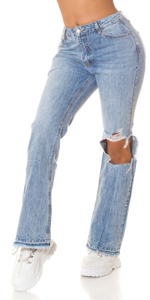 Koucla Sexy Bootcut Highwaist Jeans mit Cut-outs Auslauf