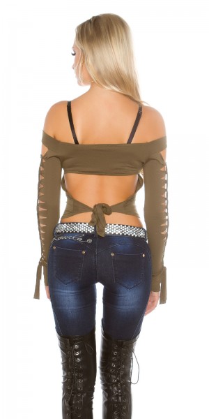 Koucla Sexy KouCla Shirt mit sexy Rissen im Angebot