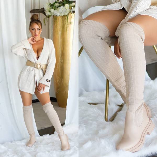 Koucla Sexy Fashionista Stoff Overknees Versandkostenfrei