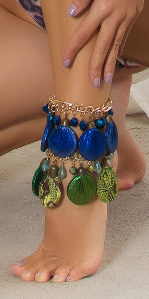 Koucla Trendy Fußkette mit Perlen Festival Style Bestseller