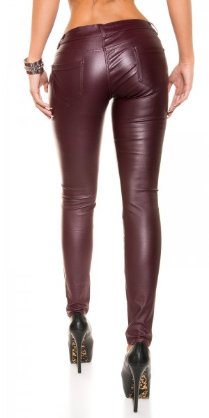 Koucla Sexy Lederlook Hose mit Zip Taschen Exklusive Angebote