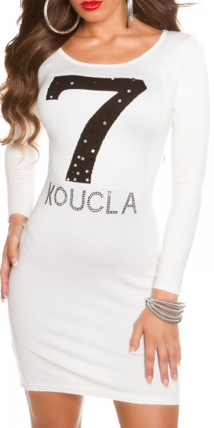 Koucla Trendy Koucla Feinstrick-Kleid mit Strasssteinen Neuheiten