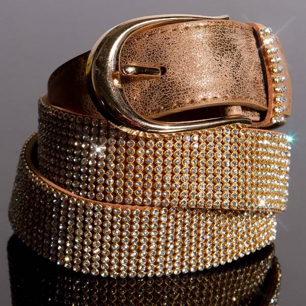 Koucla Sexy Lederlook Gürtel mit Strass Kostenloser Versand