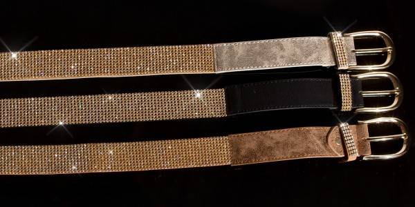 Koucla Sexy Lederlook Gürtel mit Strass Kostenloser Versand