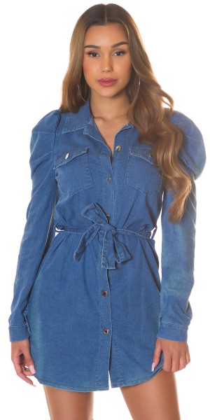 Koucla Sexy Sommer Jeanskleid mit Gürtel Online Shopping