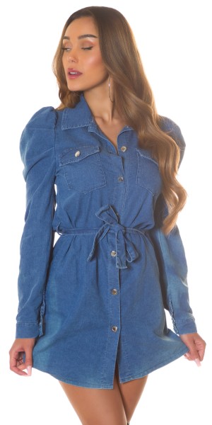 Koucla Sexy Sommer Jeanskleid mit Gürtel Online Shopping