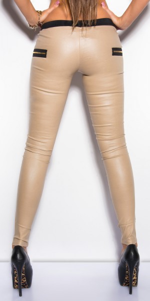 Koucla Sexy KouCla Lederlook-Treggings mit Zips Speichern exportieren