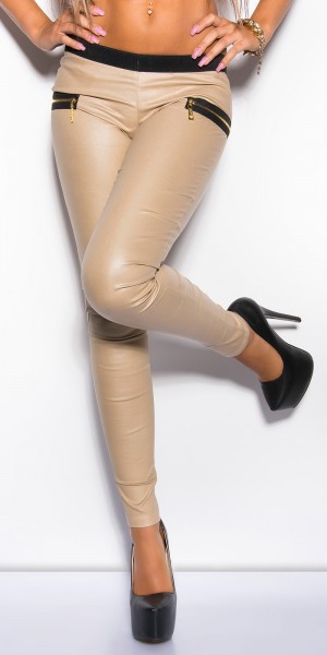 Koucla Sexy KouCla Lederlook-Treggings mit Zips Speichern exportieren