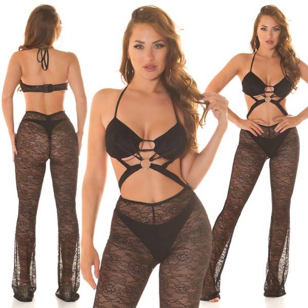Koucla Sexy Koucla Spitzen Overall mit Cut Outs Cyber Monday