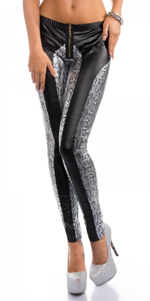 Koucla Sexy KouCla Skinny WetLook Pants mit Zipp