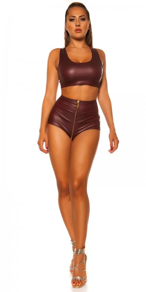Koucla Sexy KouCla Wetlook Hotpants mit Zip Exklusive Angebote