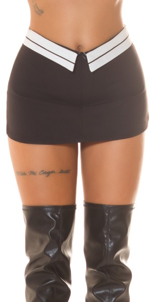 Koucla Sexy Skorts mit umgeklapptem Bund & Streifendetail Neuheiten