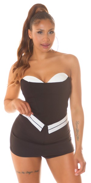 Koucla Sexy Skorts mit umgeklapptem Bund & Streifendetail Neuheiten