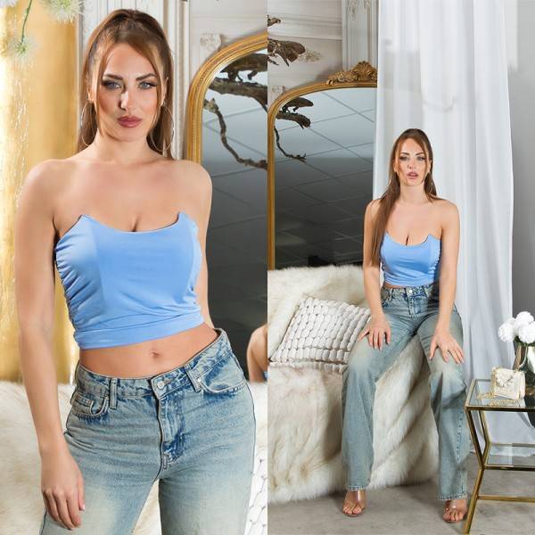 Koucla Sexy Bandeau crop top Corsage Look Bestseller