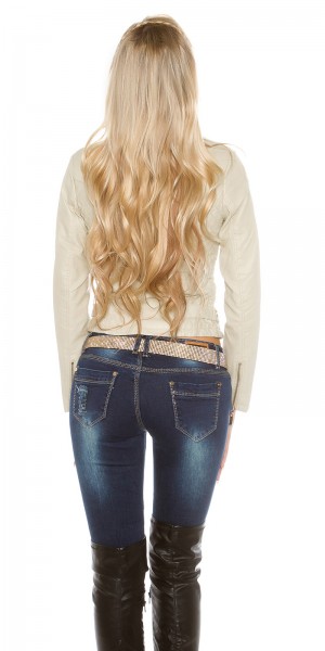 Koucla Sexy KouCla Bikerlook Jacke mit Steppung Letzte 2 Tage