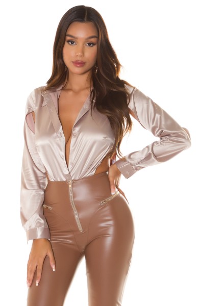 Koucla Sexy Koucla Satin look Bluse Kim K Look 50% Rabatt für begrenzte Zeit