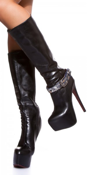 Koucla Sexy Schuhgürtel mit Strass und Nieten Fabrikladen