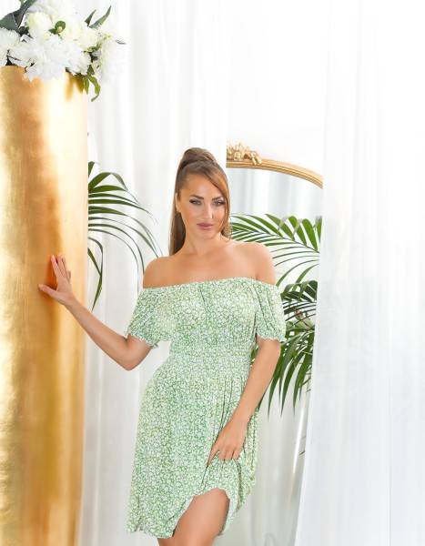 Koucla Sexy off-shoulder Sommerkleid mit floralem Print Schlussverkauf