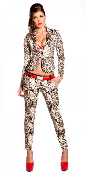 Koucla Sexy KouCla Blazer tailliert in Leo Print Großer Ausverkauf