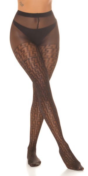 Koucla Sexy Strumpfhose mit geometrischem Muster Jubiläumsangebot