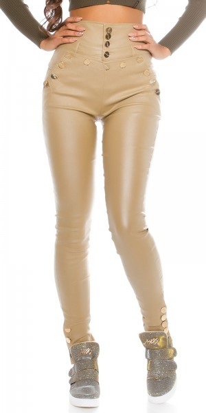 Koucla Sexy Koucla Highwaist Lederlook-Hose Räumungsverkauf