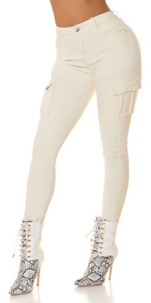 Koucla Sexy Musthave Highwaist Skinny Jeans im Cargo Look Neueste Stile