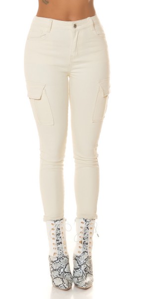 Koucla Sexy Musthave Highwaist Skinny Jeans im Cargo Look Neueste Stile
