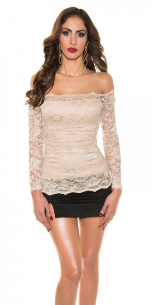 Koucla Sexy KouCla Spitzenshirt schulterfrei Online