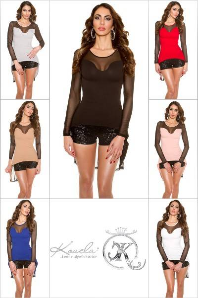 Koucla Sexy KouCla VoKuHiLa Shirt mit Netzeinsatz Blitzverkäufe