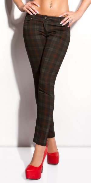 Koucla Sexy KouCla Hose mit Karo-Print Fabrikpreis