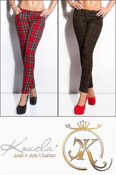 Koucla Sexy KouCla Hose mit Karo-Print Fabrikpreis