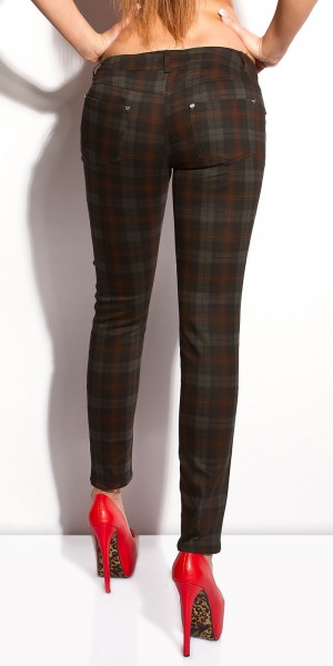 Koucla Sexy KouCla Hose mit Karo-Print Fabrikpreis