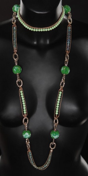 Koucla Trendy lange Halskette mit Steinchen Online Shopping