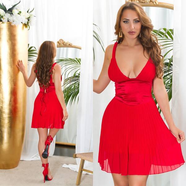 Koucla Sexy Koucla Musthave Minikleid im Plissee Stil Große Rabatte
