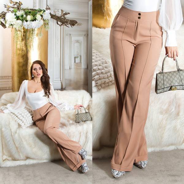 Koucla Sexy Koucla Highwaist Stoffhose mit weitem Bein Zeitbegrenzte Promotion