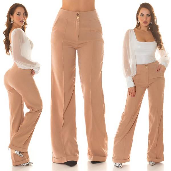 Koucla Sexy Koucla Highwaist Stoffhose mit weitem Bein Zeitbegrenzte Promotion