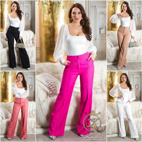 Koucla Sexy Koucla Highwaist Stoffhose mit weitem Bein Zeitbegrenzte Promotion