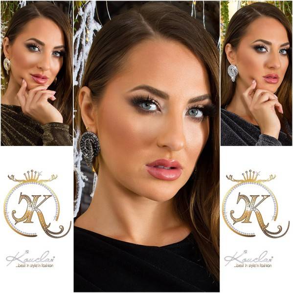 Koucla Sexy Statement Glitzer Ohrringe Sonderangebot der Fabrik