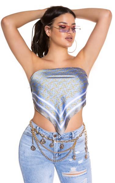 Koucla Sexy luxury BandanaTuch/Top mit Kettenmuster Kostenloser Versand international
