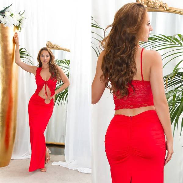 Koucla Sexy Koucla Spitzen Crop Top zum binden Fabrikladen